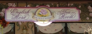 Carefree English Rose Tea Room Signage